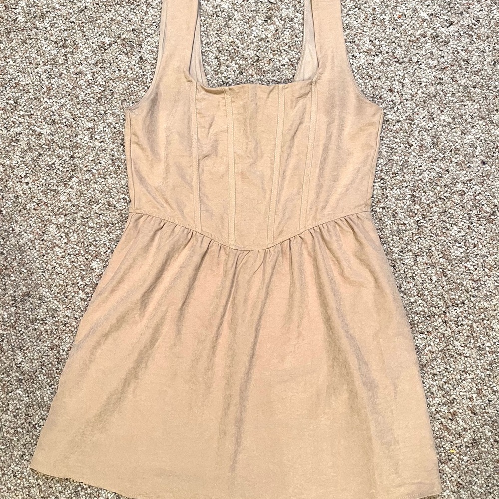 Kirious Tan Sleeveless Dress NWOT